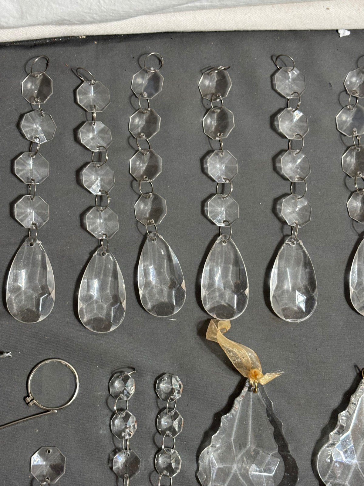 HUGE lot Crystal Glass Acrylic Lucite CHANDELIER PRISM Replacement Pieces