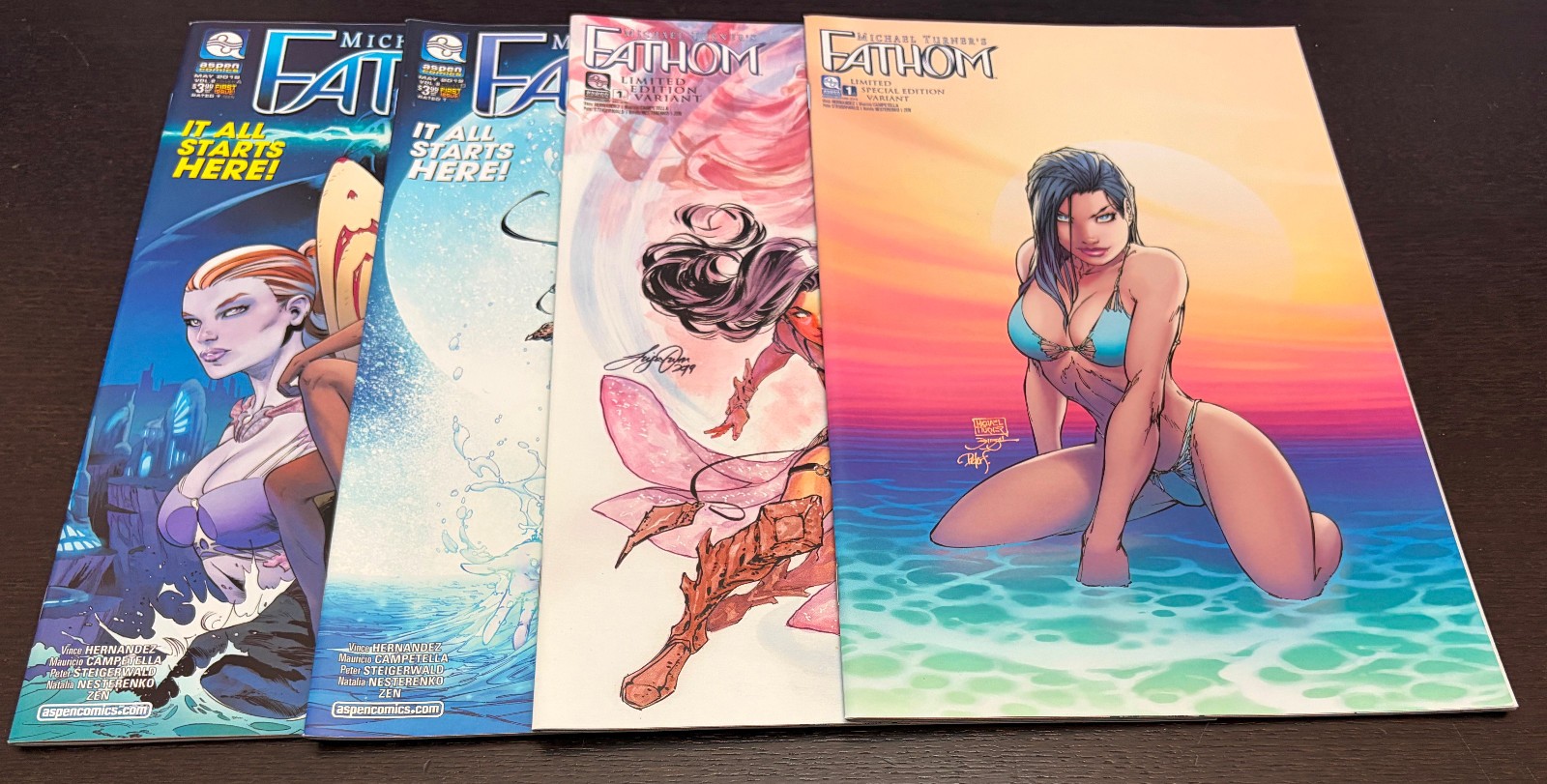 FATHOM #1 (Aspen 2019) — 1st + Variant + Oum VARIANT + Michael Turner Limited