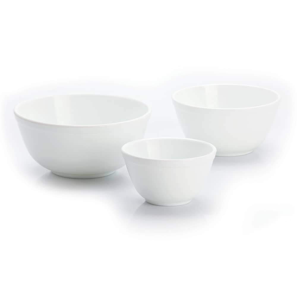 Mosser Glass Milk 3 Piece Mixing Bowl Multicolor 20 Oz Set of Classic Kitchen