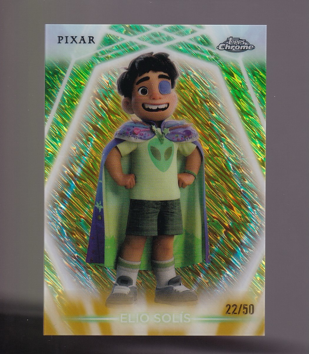 2026 Topps Disney Neon 22/50 #CNE-146 Elio Solís Neon-Etch Gold Shimmer
