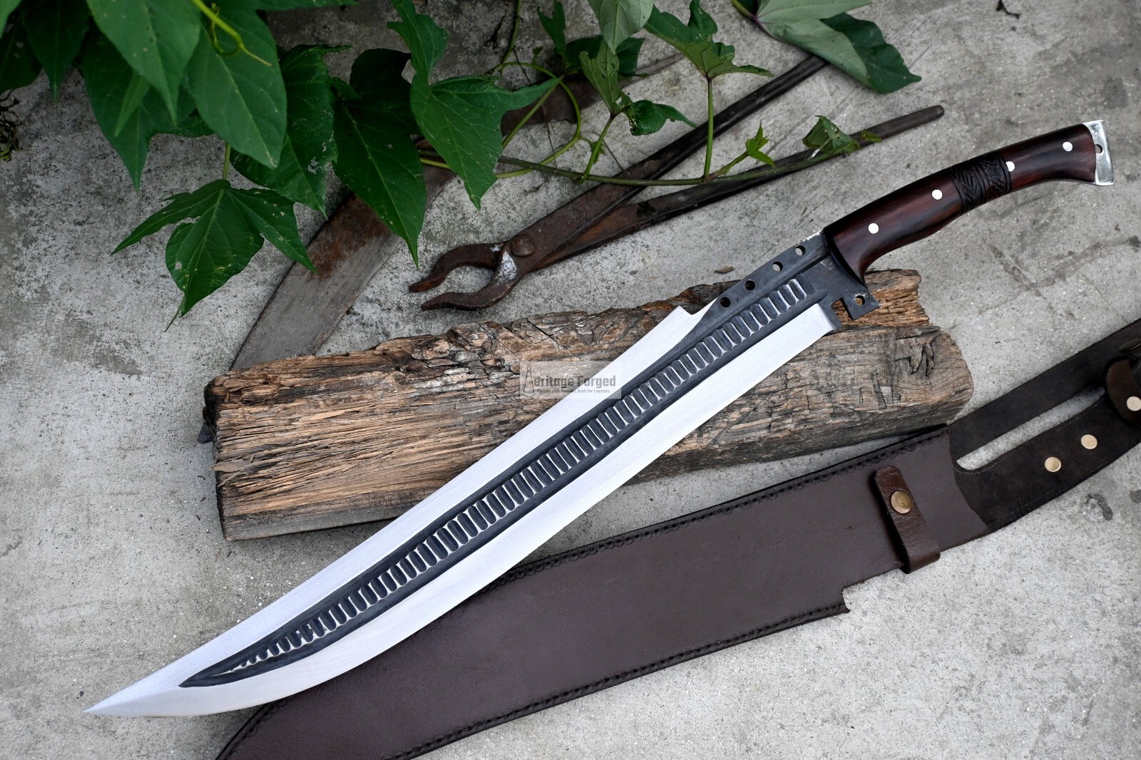 19 inches jungle machete-Tactical-Hunting machete-forged-combat-survival knife