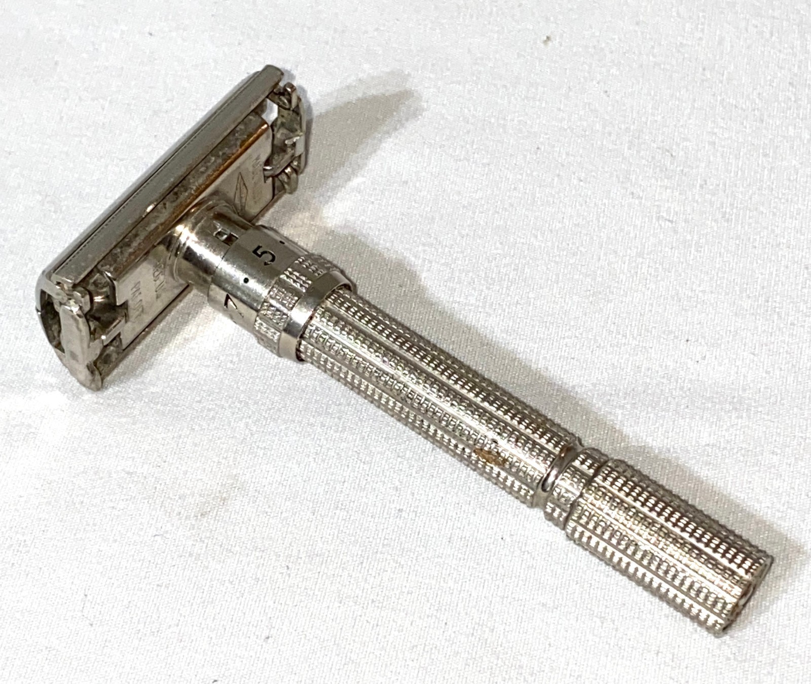 Vintage Gillette Slim J1 1964 Adjustable Safety Razor Double Edge