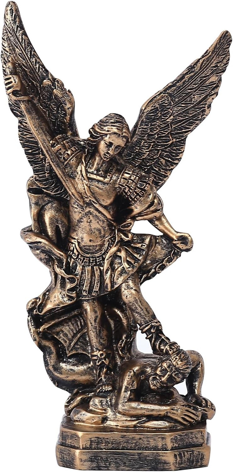 5.1In San Miguel Arcangel Statue, St Michael Statues, Resin Saint Archangel Mich