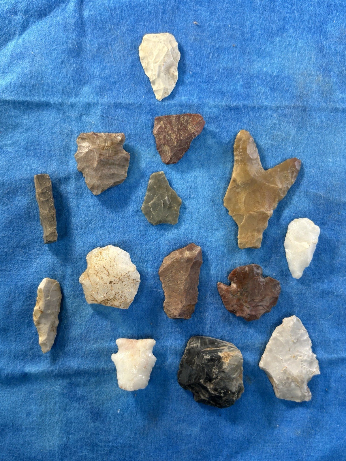 GUARANTEED Authentic Ancient Indian Arrowheads Artifacts & Materials Lot 1F