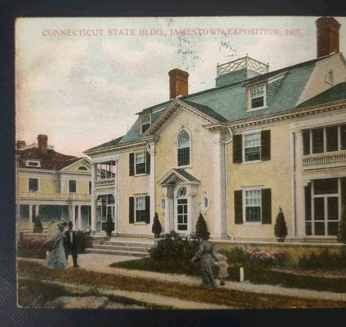 1907 Connecticut Building Jamestown Exposition AC Bosselman 8577 Postcard VA
