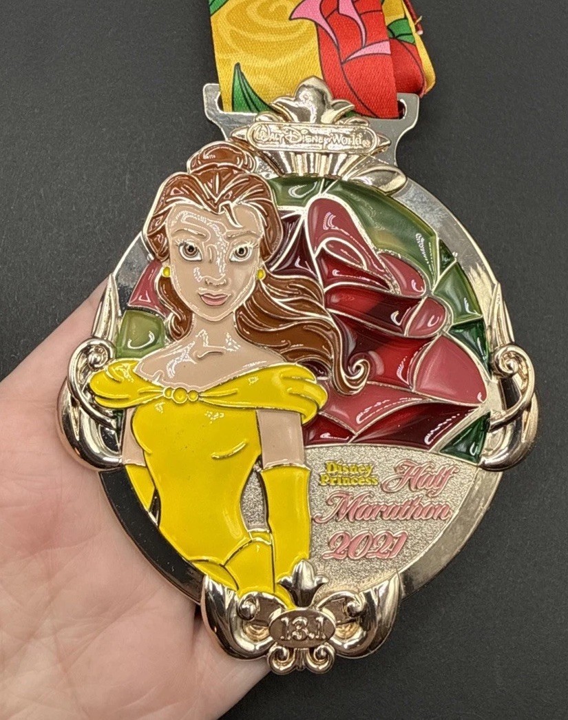 Huge 2021 Disney Princess Belle Beauty And Beast Half Marathon In Package B61