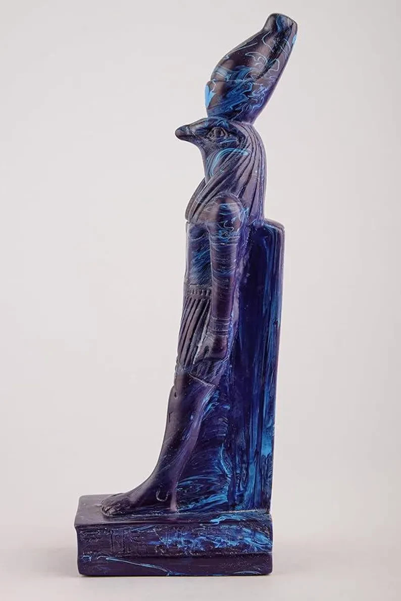RARE ANCIENT EGYPTIAN ANTIQUE Statue God Horus for Lapis Lazuli Stone Egypt BC