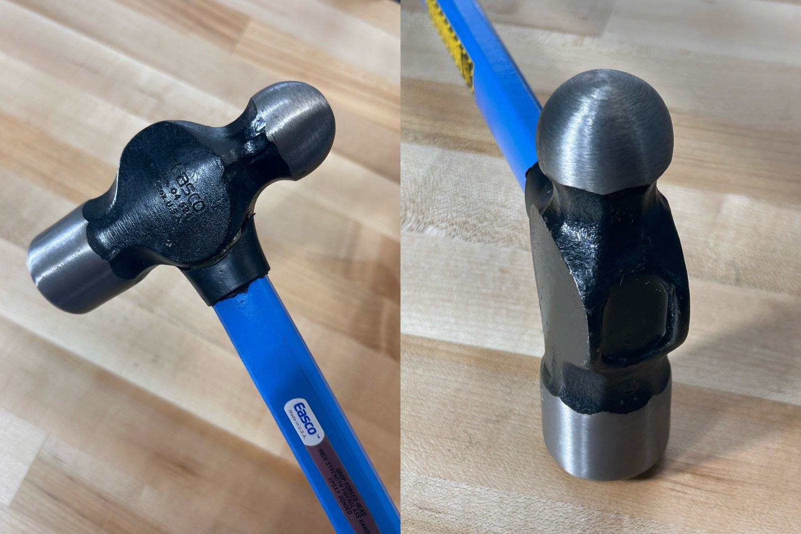 NOS – Easco 24oz Ball Peen Hammer #04 524 Epoxy Bonded Fiberglass Handle 🇺🇸
