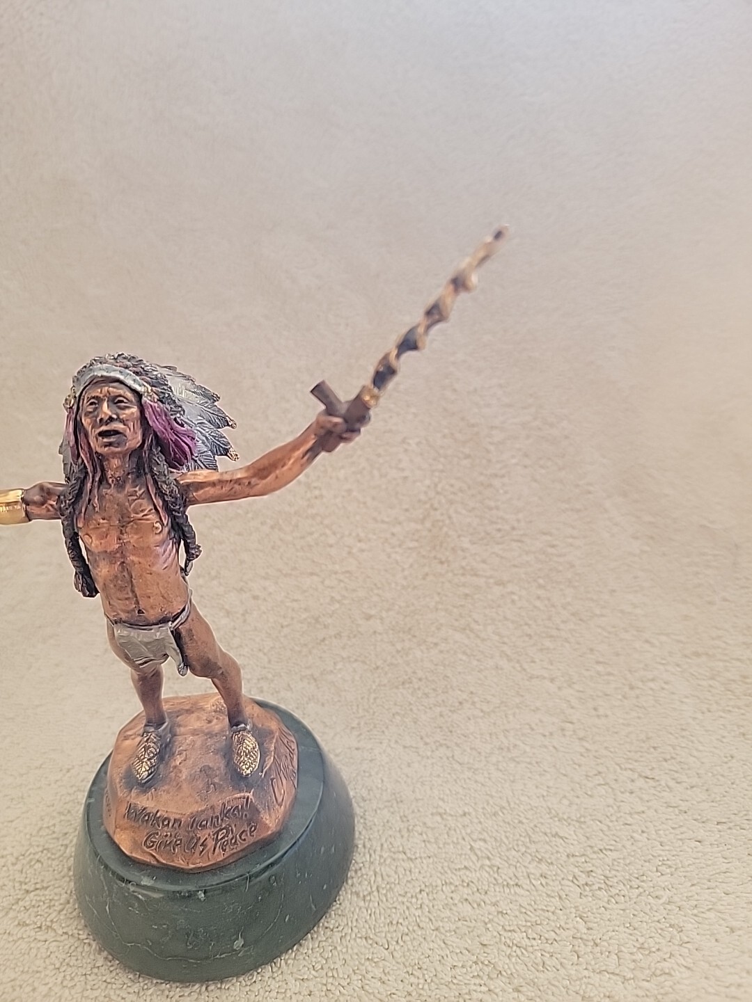 Legends C A Pardell Signed Sculpture Give Us Peace 919/2500 8 3/8″ Tall