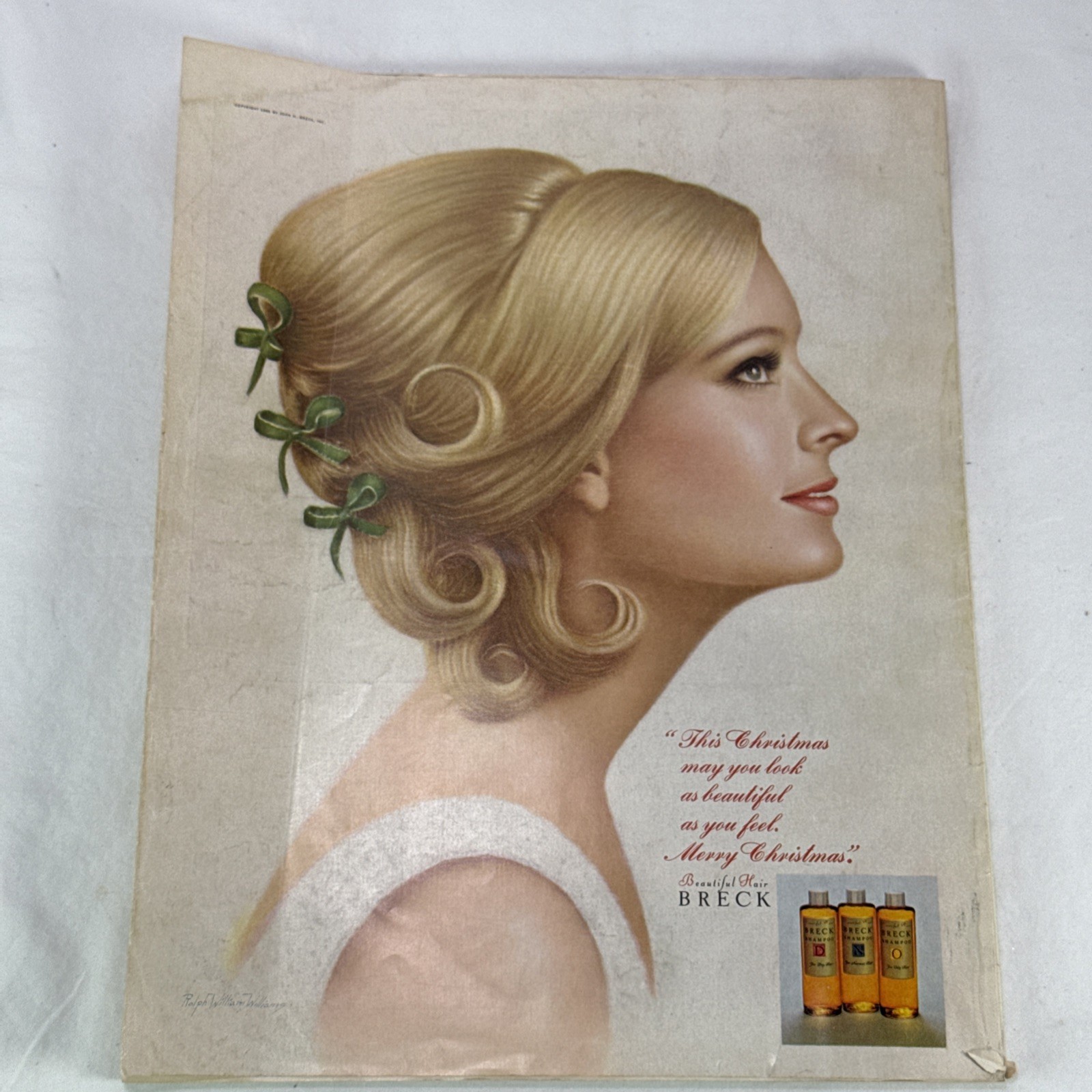 1960s Revlon Private eyelashes mod vintage cosmetic ad Mc Call’s Magazine READ
