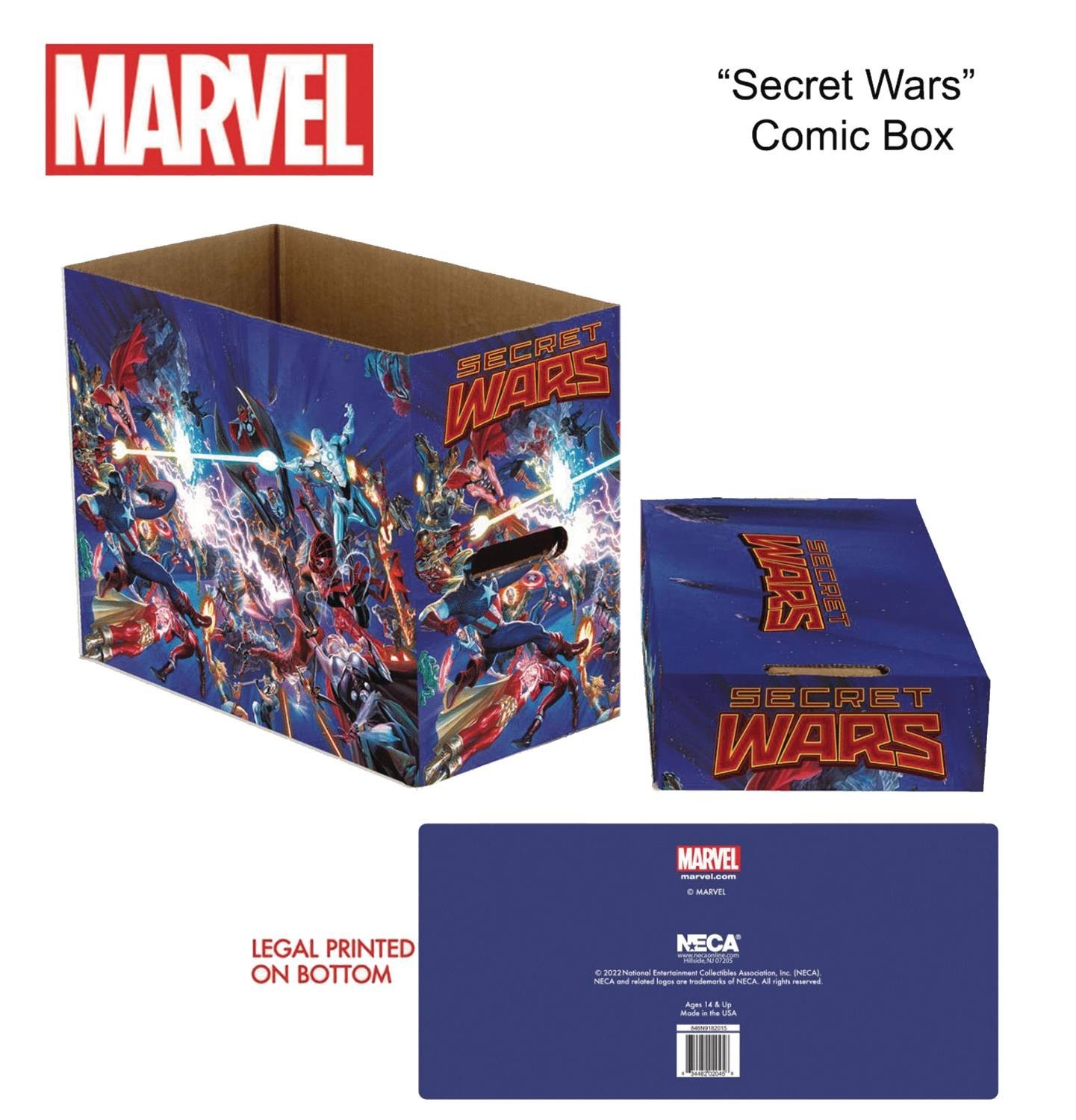 *NEW* Lot of 5 Marvel Secret Wars Graphic Comic Boxes NECA