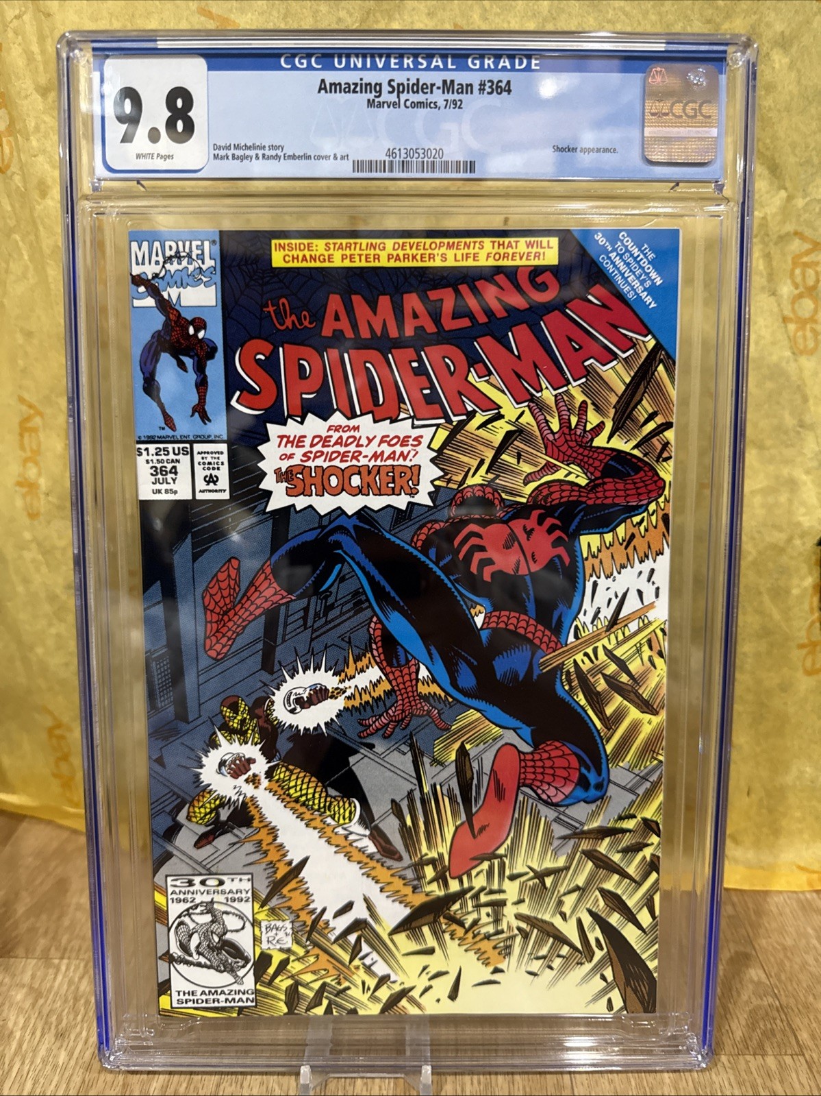 Amazing Spider-Man #364 CGC 9.8 White Pages Shocker app Graded Comic New Slab