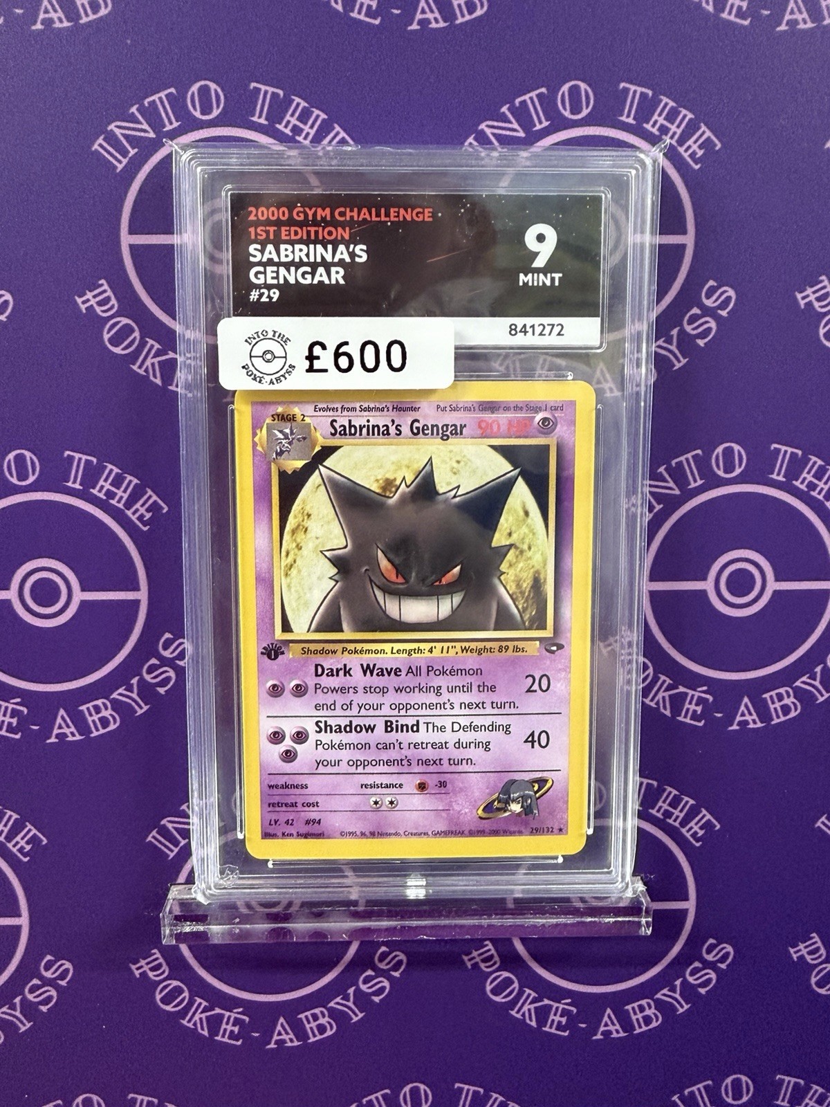 ACE 9 SABRINA’S GENGAR 29/132 | Gym Challenge 1st Edition Pokemon Card