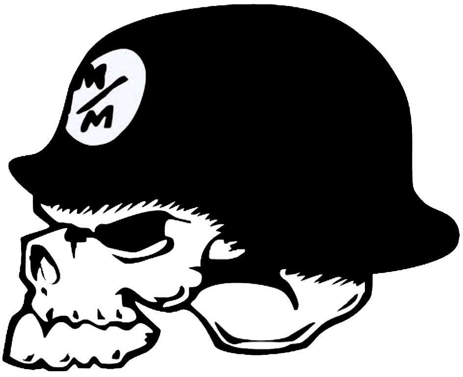 METAL MULISHA BUMPER STICKER BLACK AND WHITE LAPTOP STICKER TOOLBOX STICKER