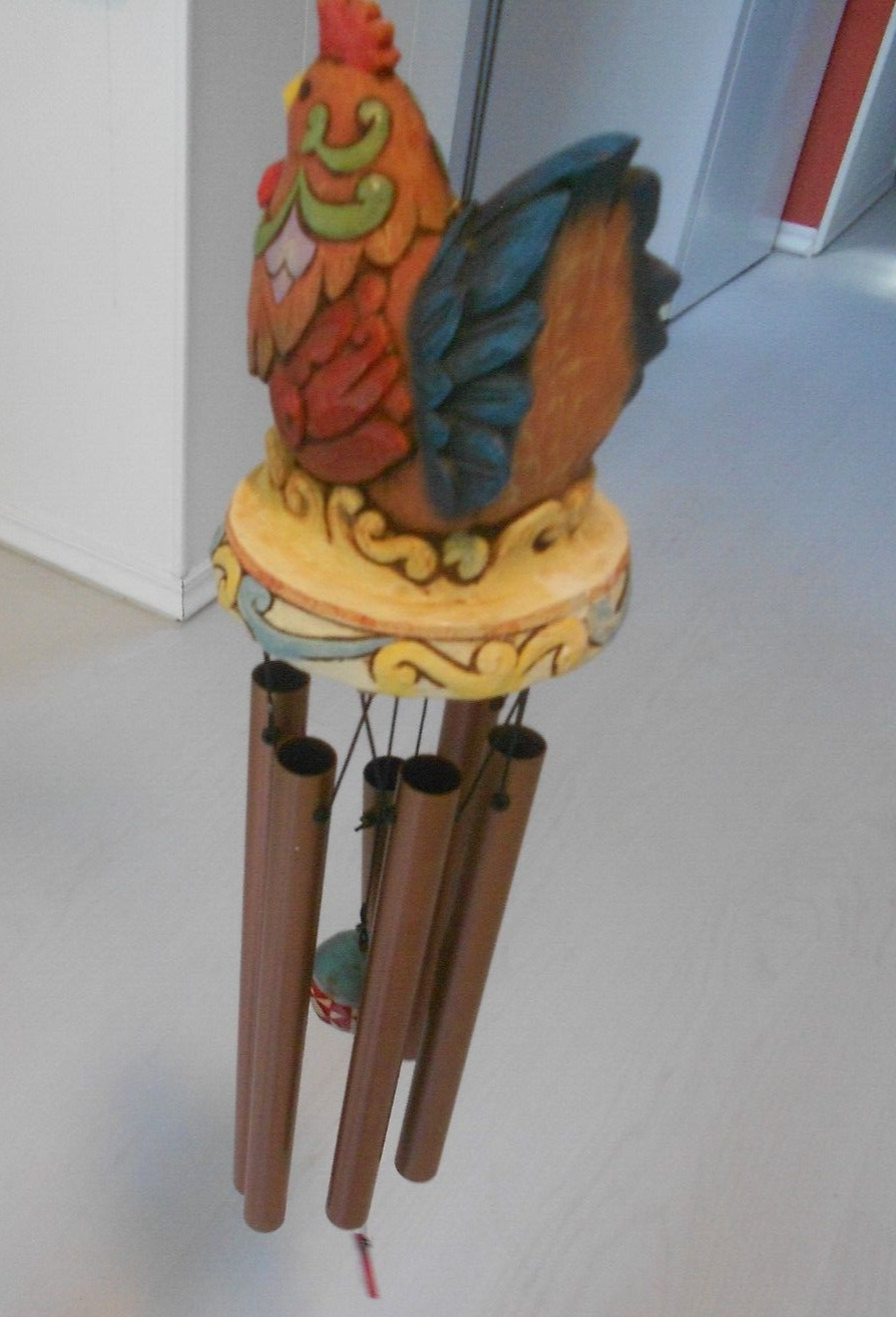 JIM SHORE OUTDOOR LIVING 2010 ROOSTER WINDCHIME 26″ LONG