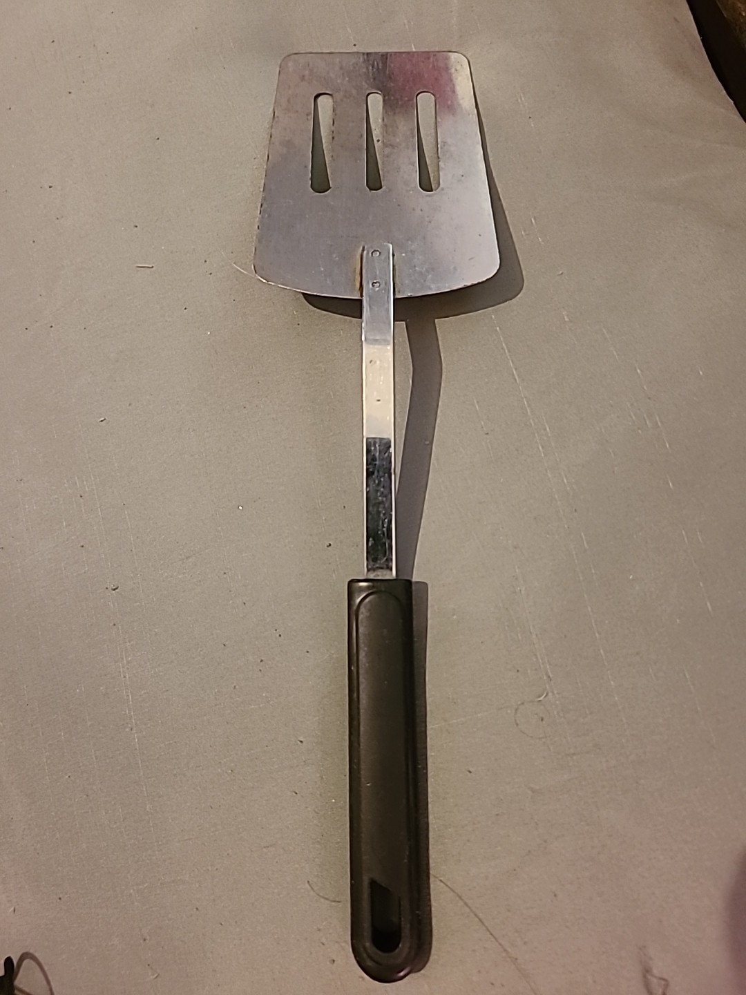 Vintage Good Cook Slotted Spatula 12″ Black Plastic Handle
