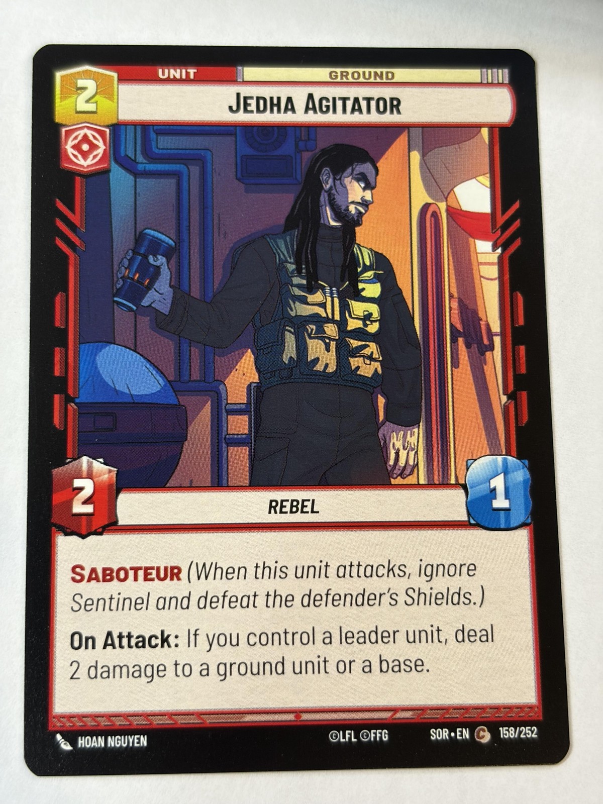 Star Wars Unlimited Ed 158/252 Fantasy Flight Games Trading Card Hoan Nguyen NM