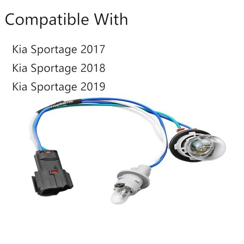 Rear Outside Tail Light Lamp Socket & Wire Harness Compatible with Kia