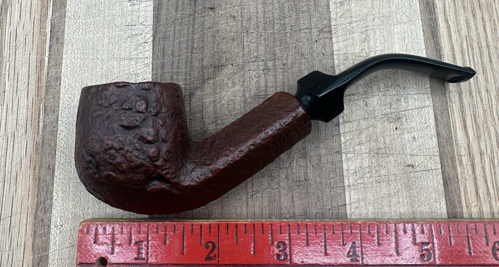 Vintage Rusticated Bent Billiard Estate Tobacco Pipe