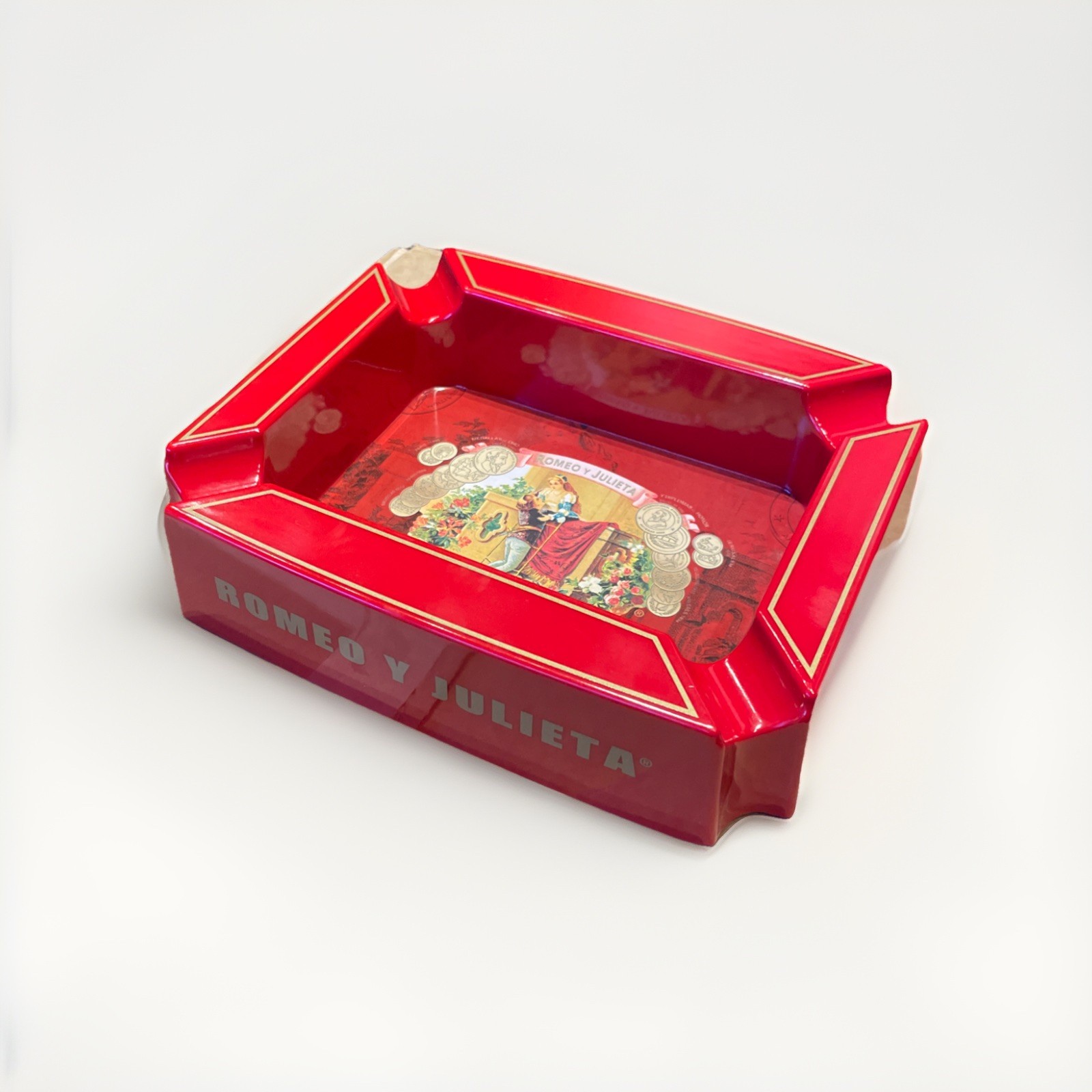 Romeo y Julieta 9″ x 7″ Red Melamine Collectible Ashtray – FREE SHIP – BRAND NEW