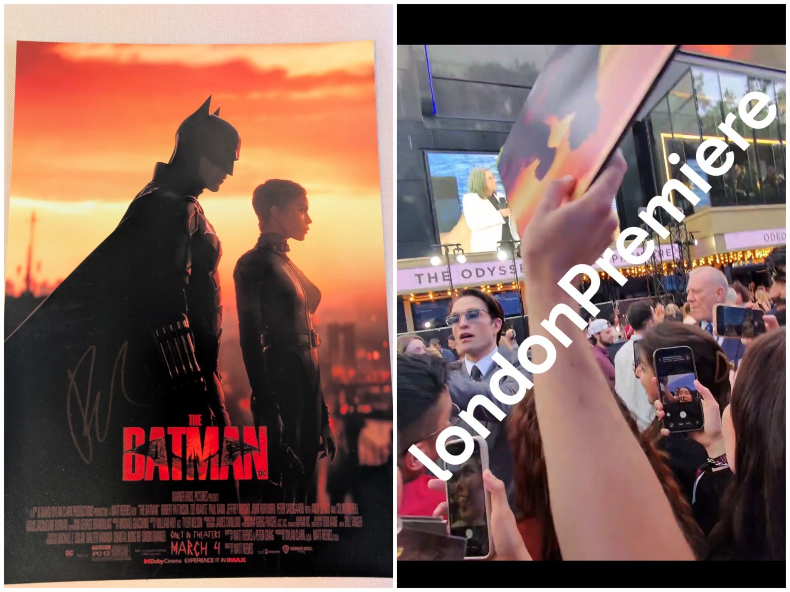 Robert Pattinson Signed A3 The Batman Poster Exact Video Proof