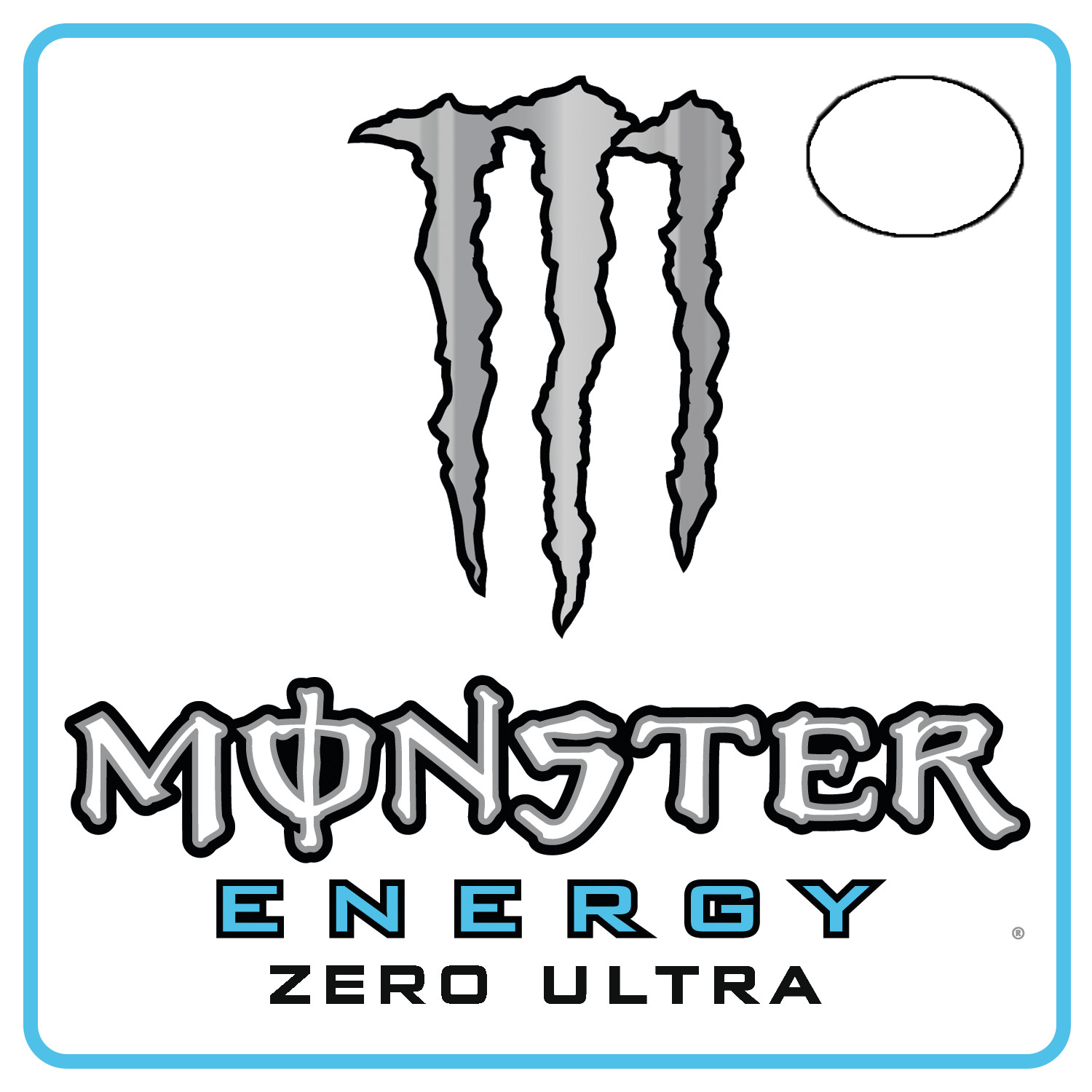 Energy drink, “Monster Ultra Zero Set of 2 stickers for mobile vendors 5″x5”