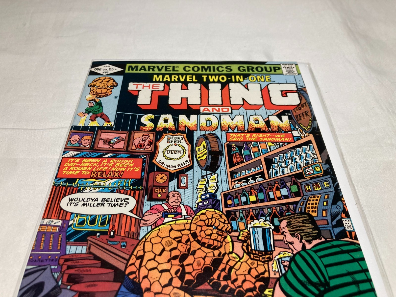 Marvel Two In One 86 NM- 9.2 Bronze Age the Thing Sandman 1982