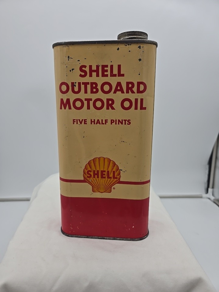 Vintage Shell Outboard Motor Oil Five Half Pints FULL NOS