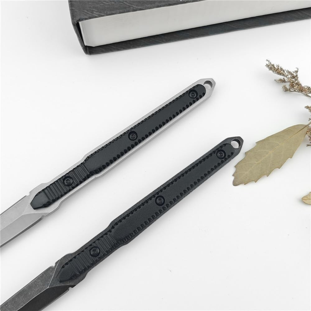 9.5″ Full Tang Tactical Fixed Blade Knife 8Cr13MoV Steel w/ Kydex Sheath White