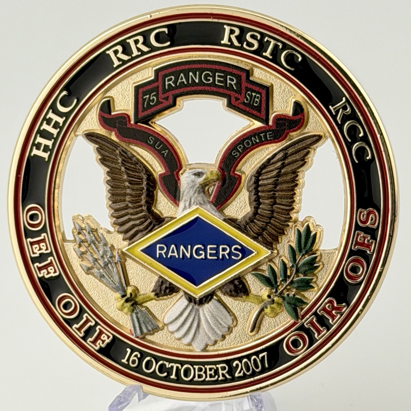 75th Ranger Regiment RSTB Challenge Coin Regimental Special Troops Battalion