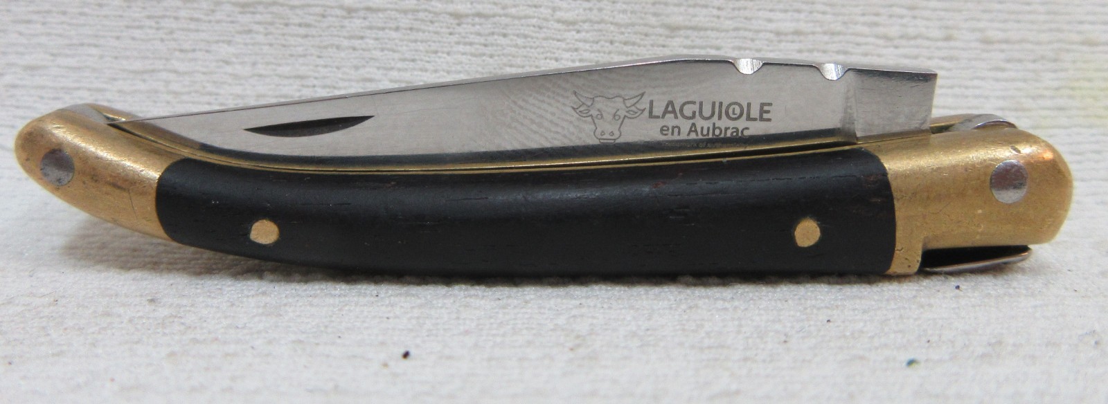 Laguiole En Aubrac Folding Pocket Knife W/ Black Handle 7mm