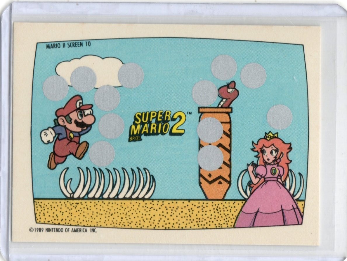 1989 Topps Nintendo #10 Super Mario 2 Scratch Off Card