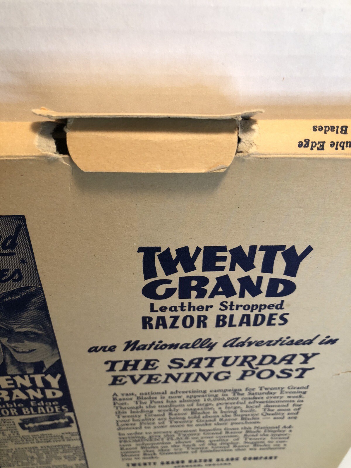 Twenty Grand Double Edge Razor Blade Counter Display w/ Box Kentucky Derby