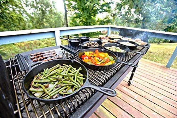 Cast Iron Griddle – 8 Inch Round Pre-Seasoned Griddle Pan for Pancakes,