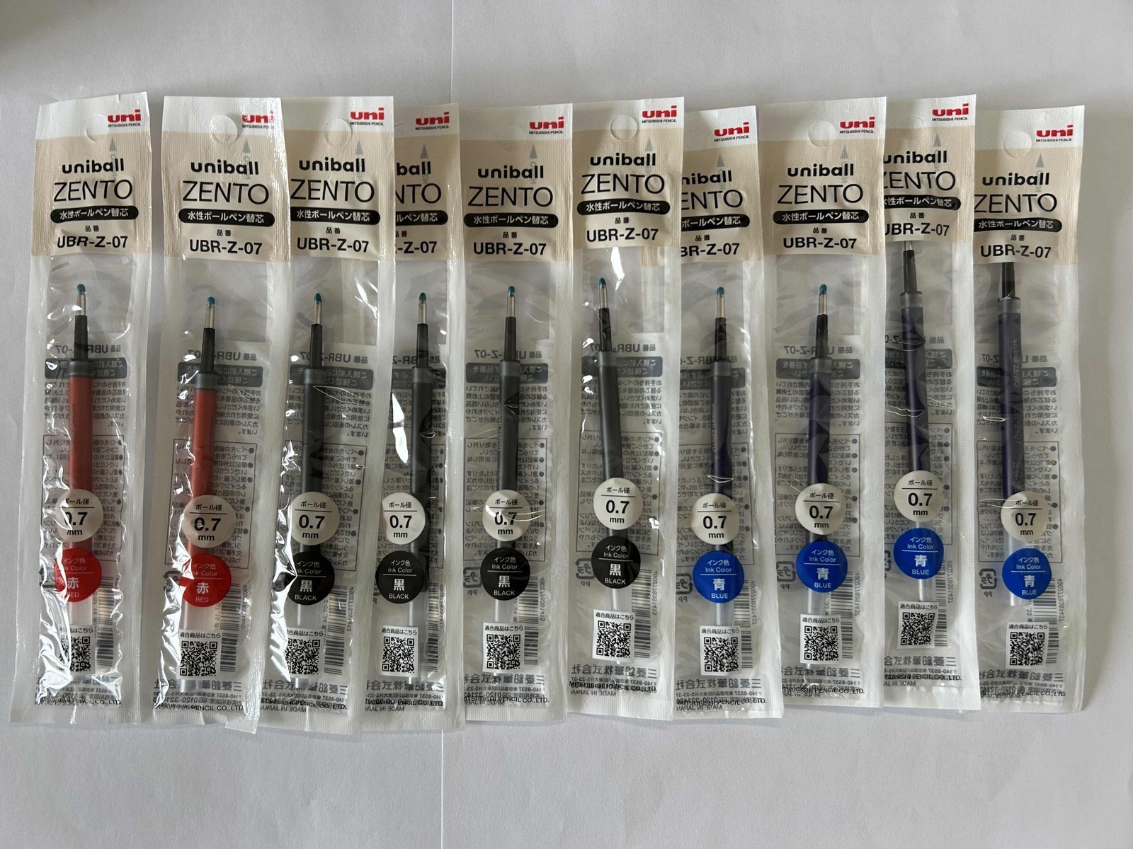 MITSUBISHI PENCIL UBR-Z-38/05/07 uniball ZENTO Refill 10pcs [Choose freely]