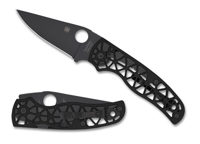 Spyderco Edgerati – Black Aluminum CPM S30V Steel – Pocket Knife – C266BKALBKP