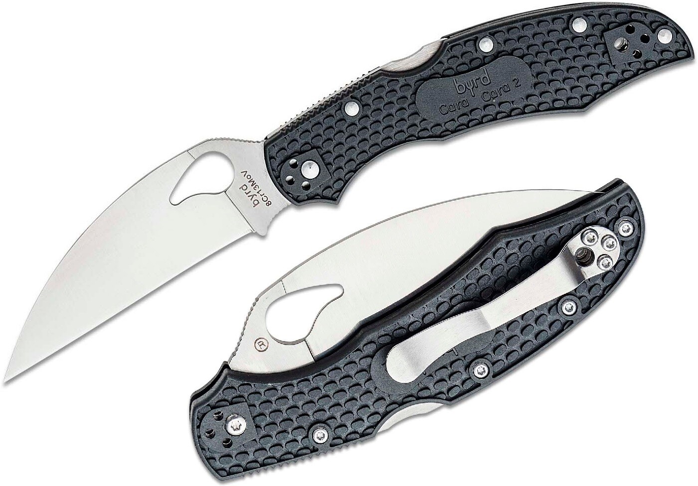 Byrd Cara Cara 2 Folding Knife 3.83″ 8Cr13MoV Stainless Blade Black FRN Handle
