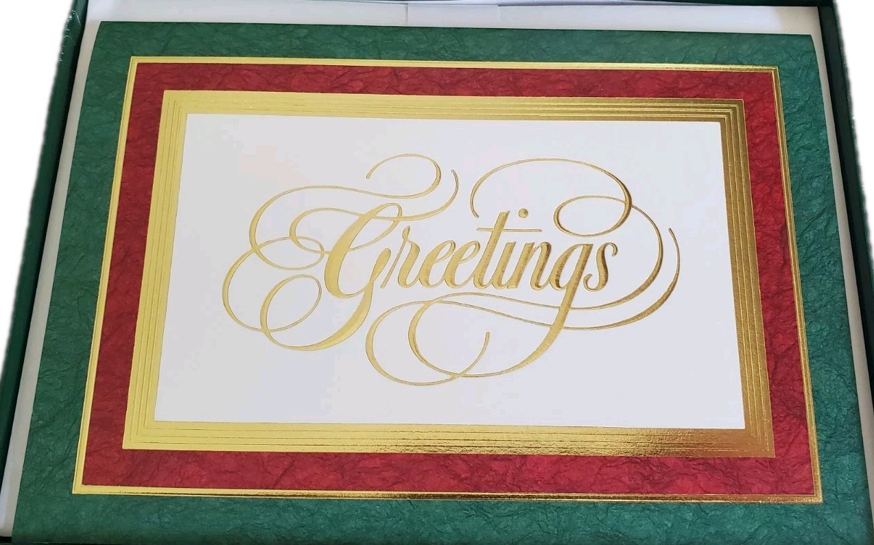 Limited Editions Holiday Cards W/ Foil Lined Envelops Vtg