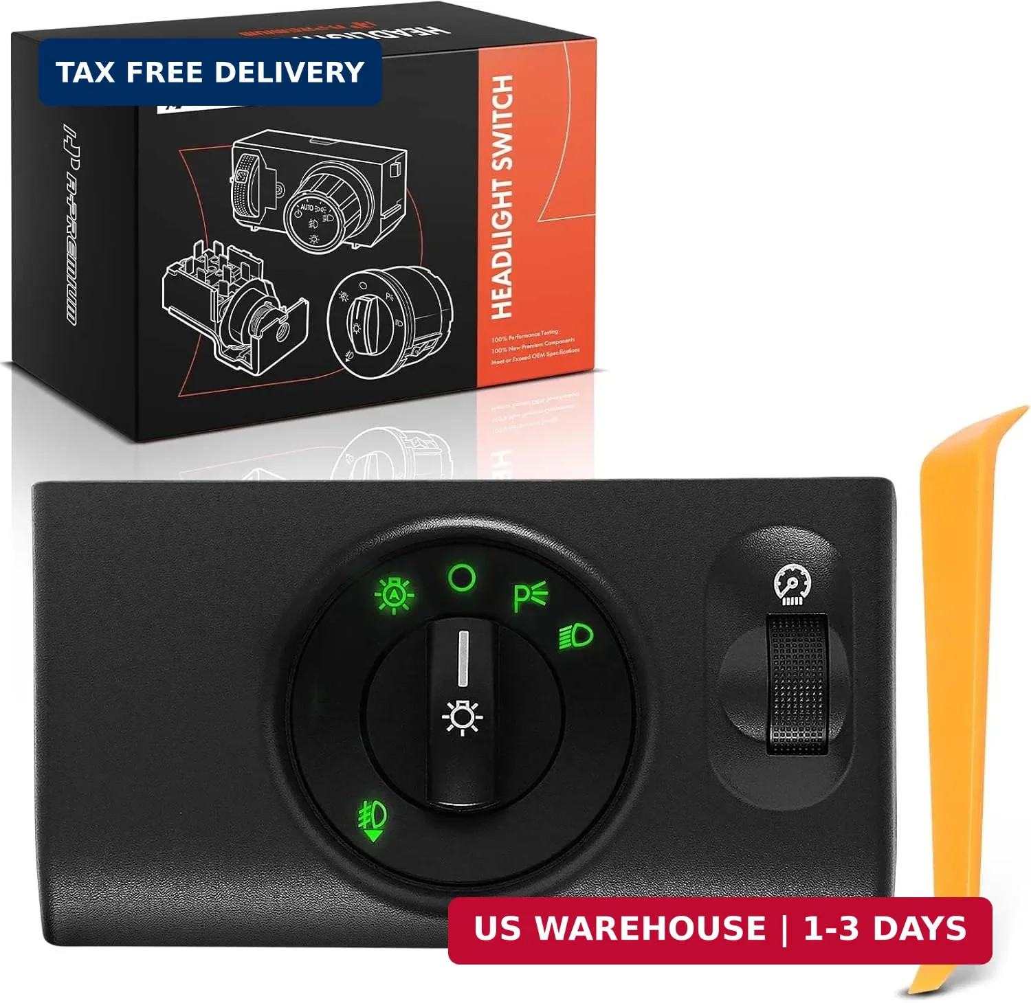 A-Premium Headlight Switch Dimmer Switch with Fog Lights Control Fit for Ford F-