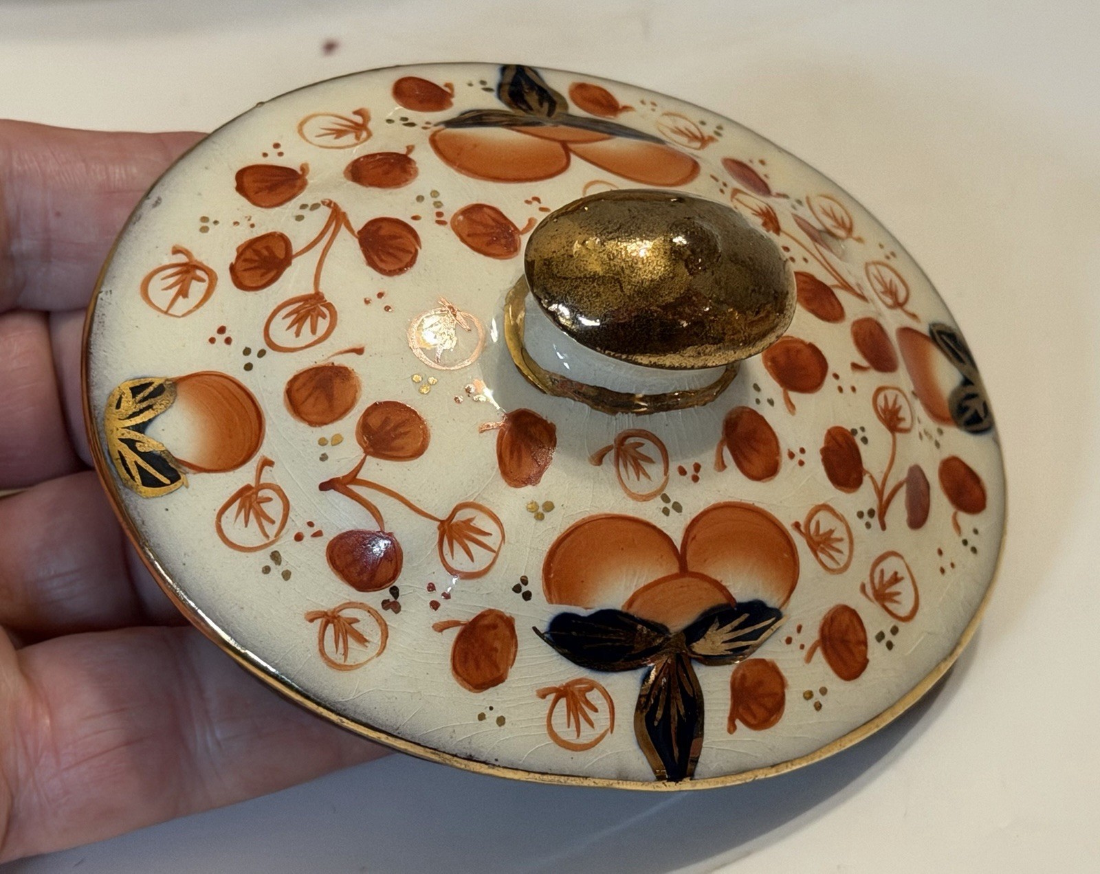Vintage 3 Pc Lingard Webster Imari Tea Set Tunstall Staffordshire England 48 VGC