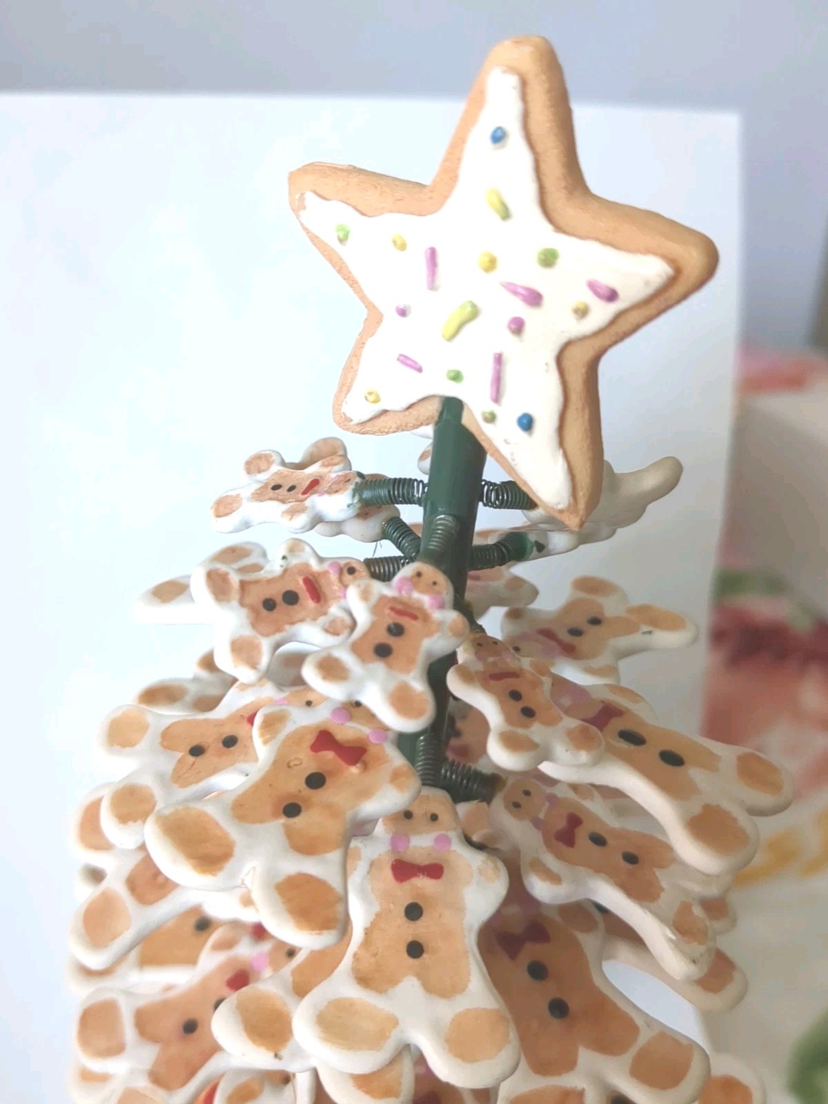 Gingerbread Man Tiered Christmas Cookie Porcelain display tree