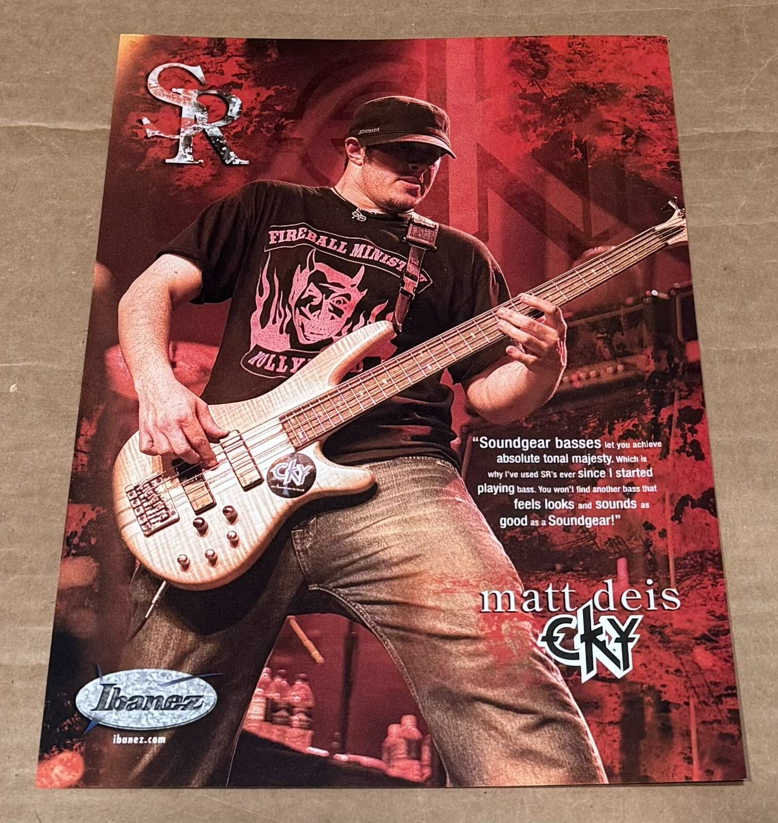 Ibanez Guitars – SR – MATT DEIS of CKY – 2006 Print Advertisement