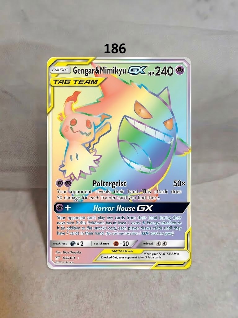 Gengar & Mimikyu Variation Pokemon Sticker, Credit Card Skin Decal, Anime Holo