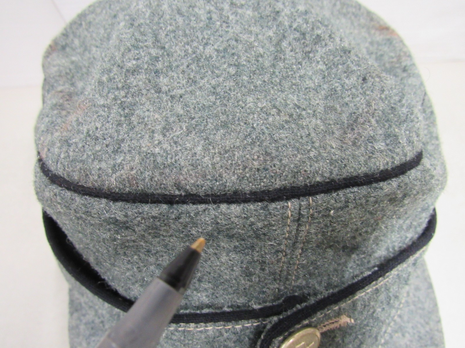 WW2 Swiss Mountain Cap Field Hat M43 Style Wool Size 60 Approx 7 1/2 SMALL HOLE