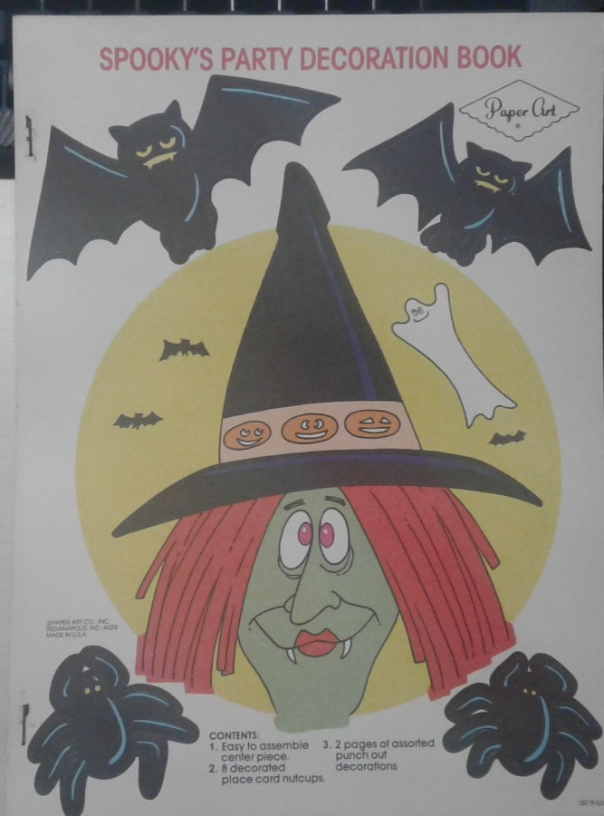 Vintage Halloween Spooky’s Party Decoration Book 6 pages PAPER ART CO INC