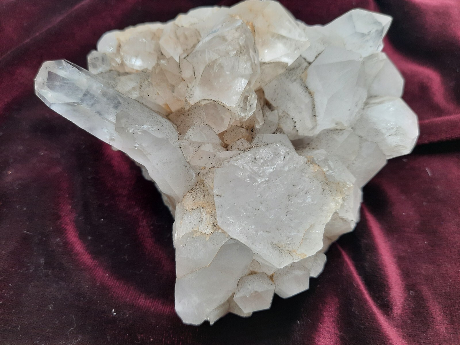 Quartz Crystals Cluster Arkansas rocks minerals decorative 5 x 4 x 2 3/4 inches