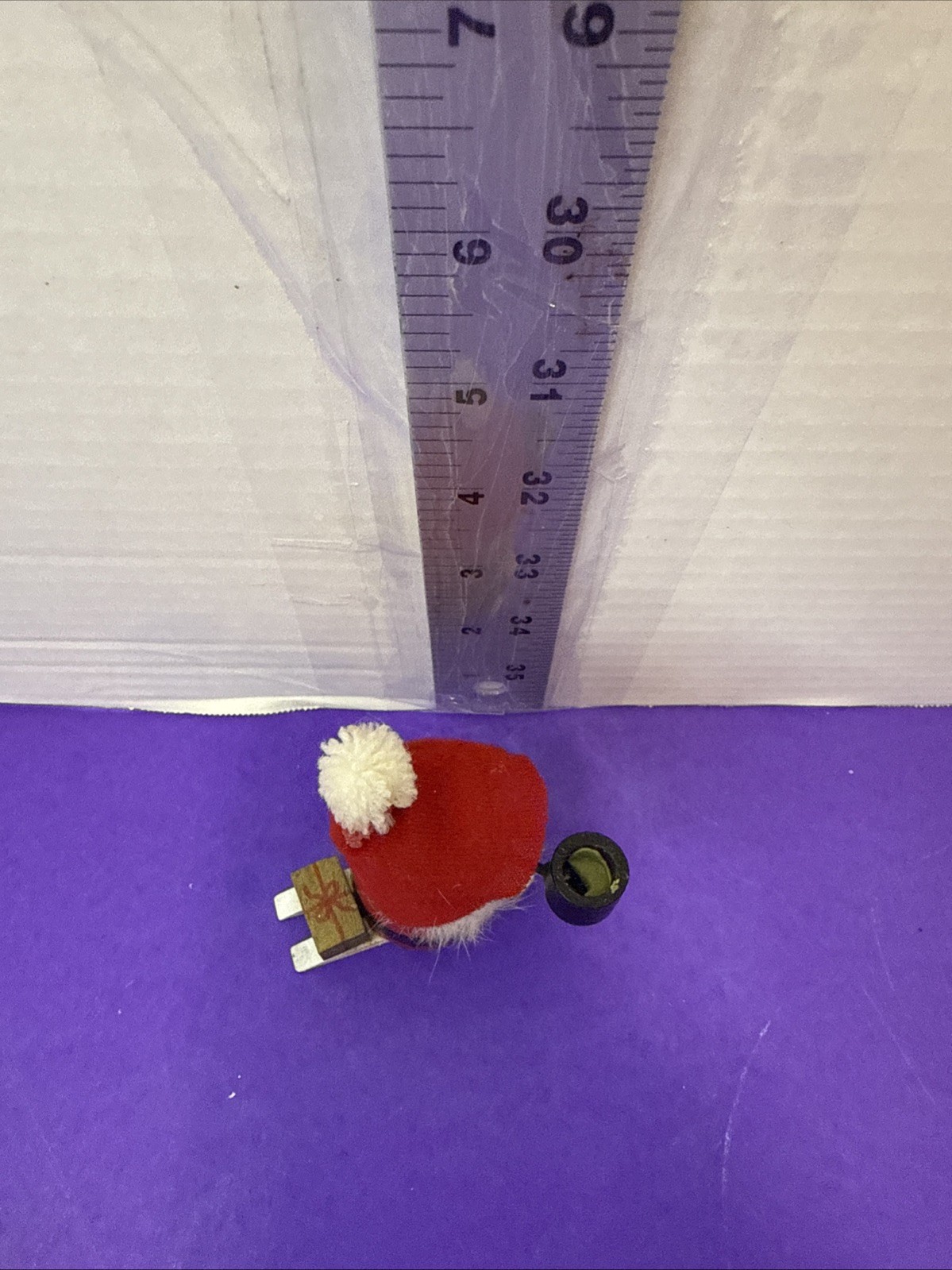 Christmas Mixed Material Dwarf With Santa Outfit 3″ Wood republic of China