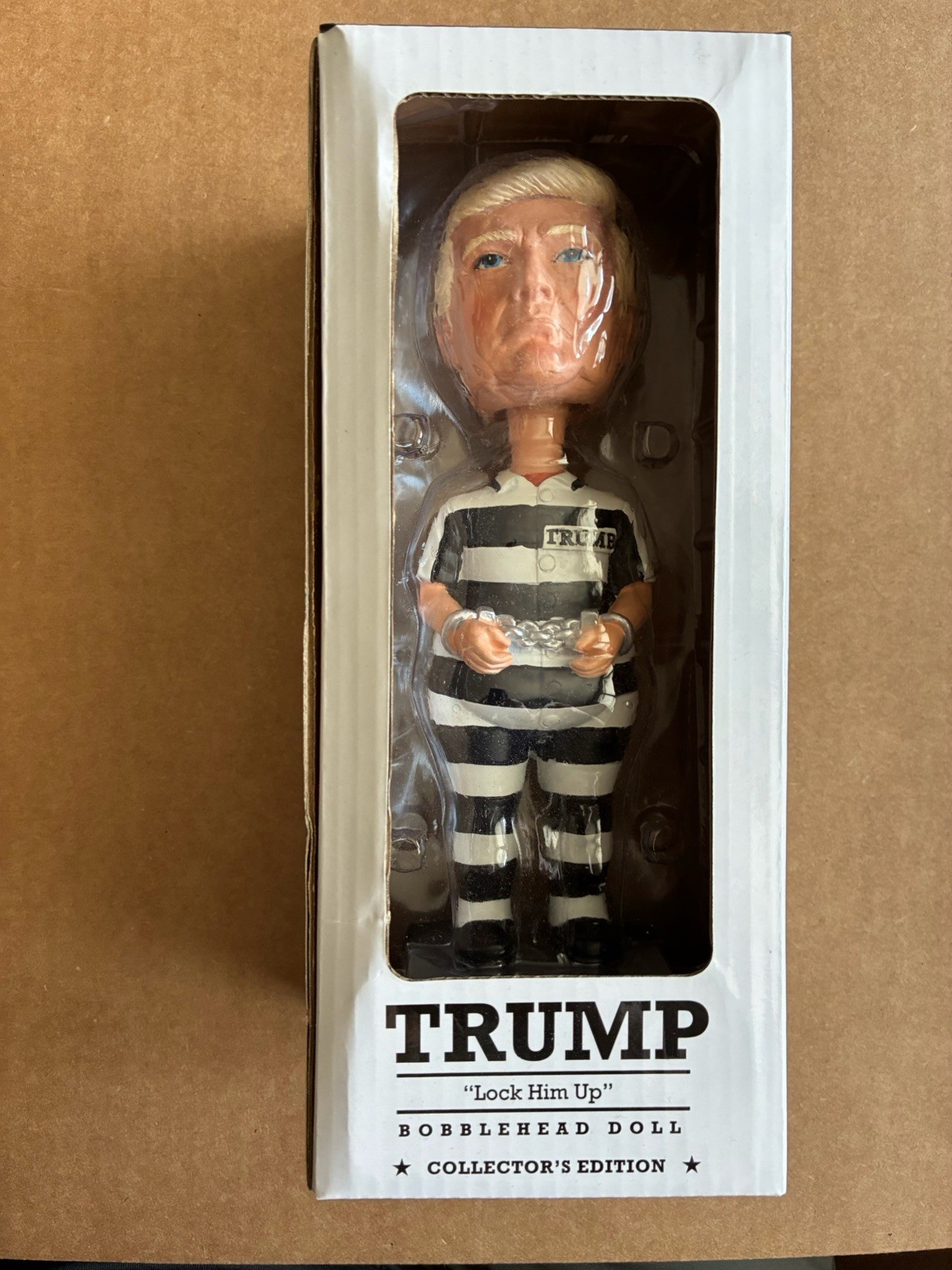FCTRY Prison Stripes Trump – Real Life Action Figure Lock Him – New In Box
