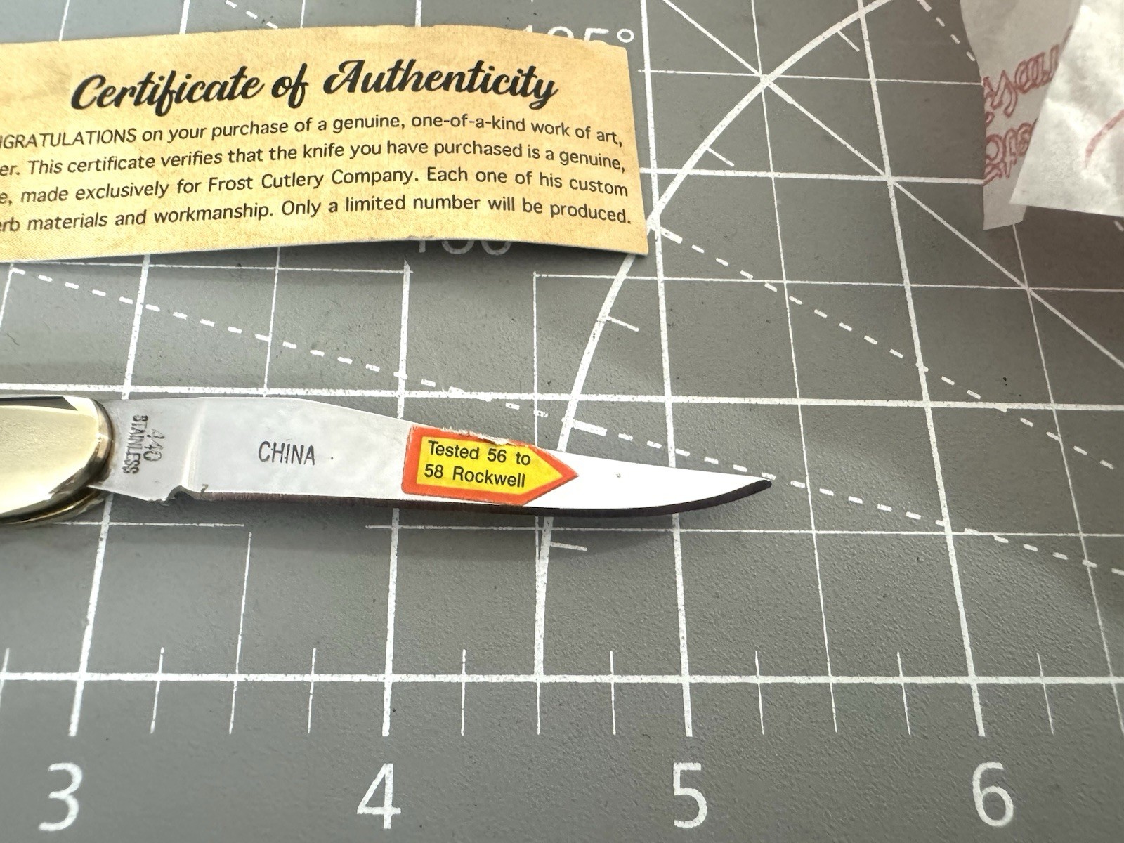 MICHAEL PRATER SW-109MP/FM Feather Macaw Swirl Resin Handle Toothpick Knife NIB