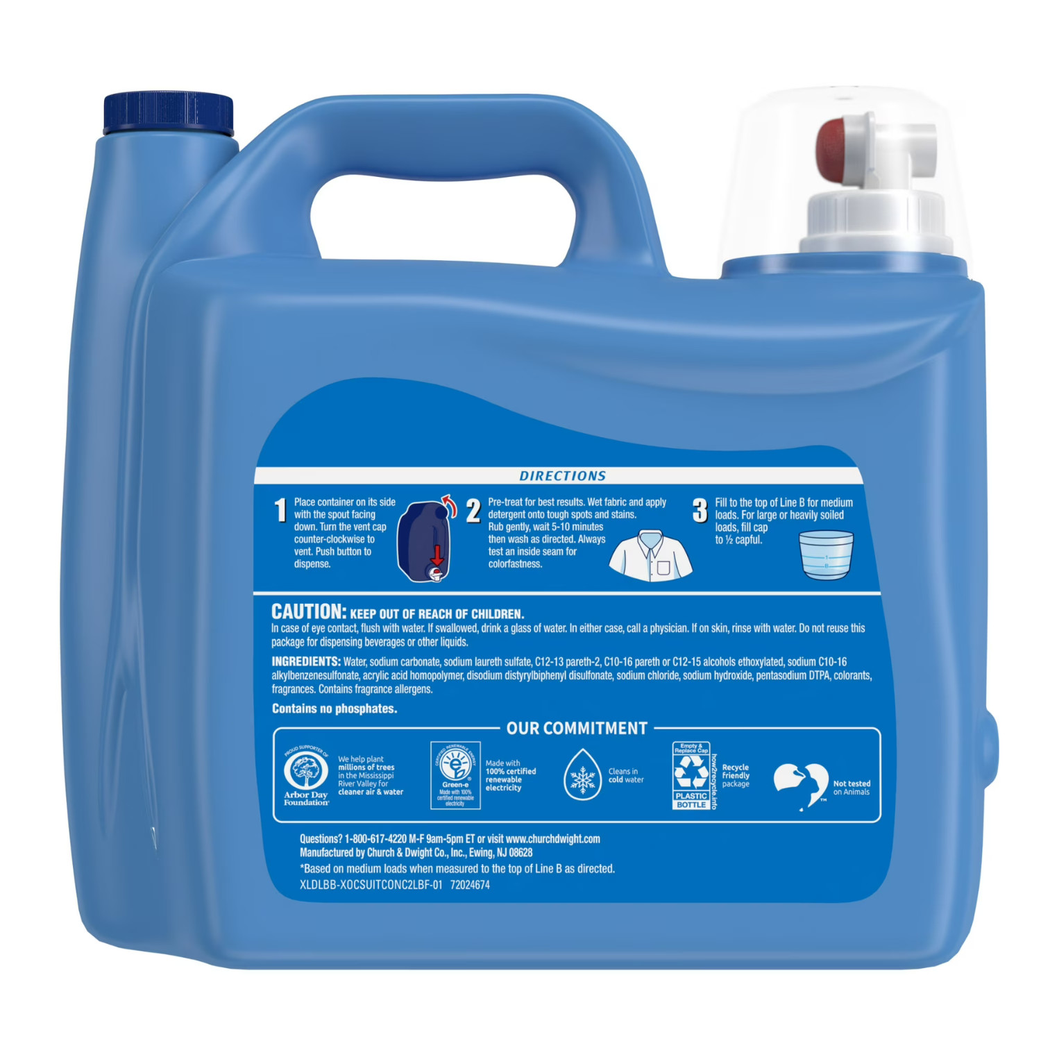 Xtra Plus OxiClean, 131 Loads Liquid Laundry Detergent, 203.1 fl oz, 2 Pack